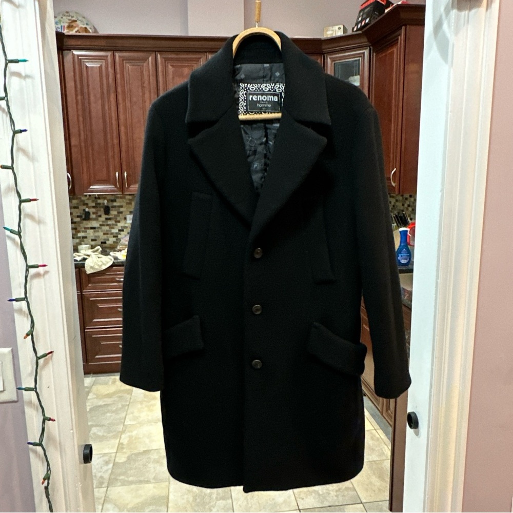 COAT RENOMA PARIS HOMME CASHMERE  mixed coat black Size95